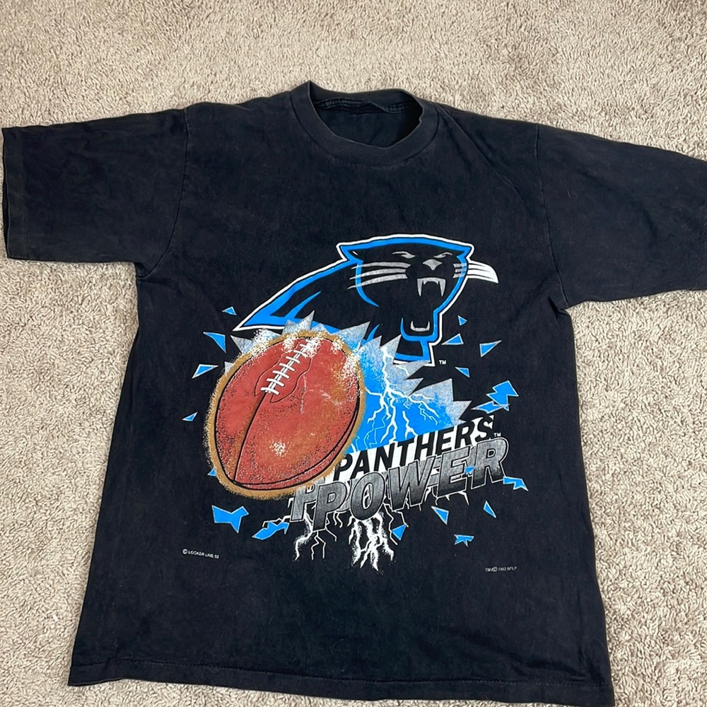Vintage 1993 Carolina panthers shirt size medium mens panthers power locker line